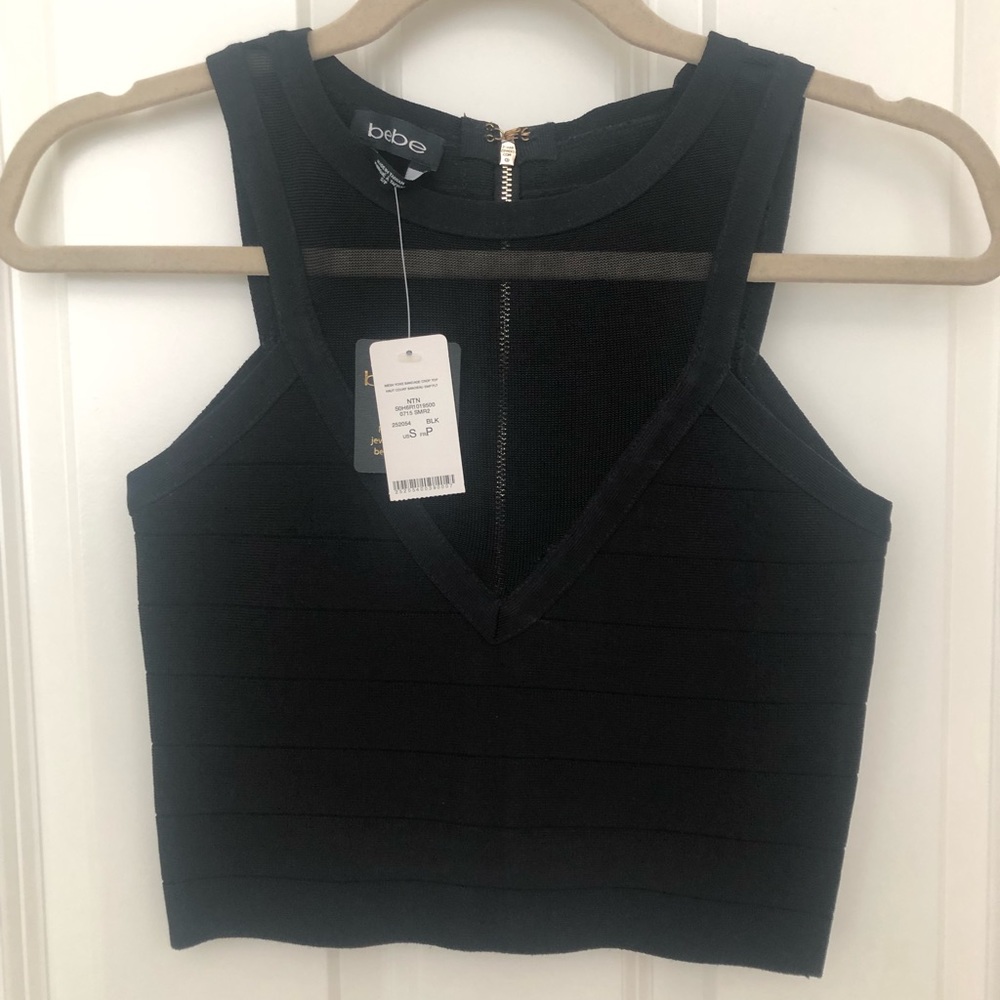 NWT Bebe Midriff Bodycon Top
